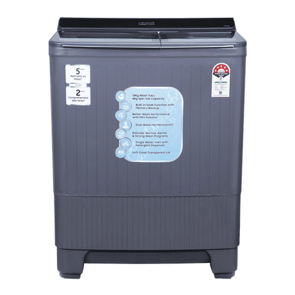 Buy Croma 10 kg 5 Star Semi Automatic Washing Machine with Dual
